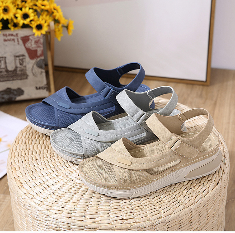 Mô tả Giày Sandal Nữ Thời Trang Phong Cách Thể Thao Siêu Nhẹ Thoải Mái Đế 4Cm Khóa Dán Phù Hợp Đi Làm, Đi Học, Đi Chơi (03) - 2