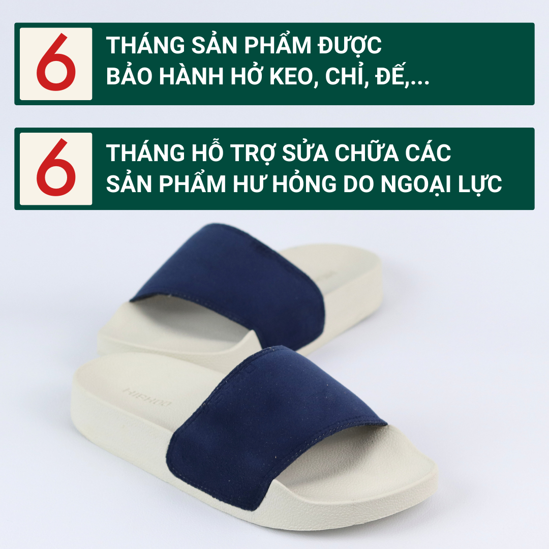 Mô tả Dép quai ngang slipper Tổng hợp Da Lộn cao cấp nam, nữ  HISHOO siêu nhẹ da bò thật thời trang size 37-45 U444 - 6