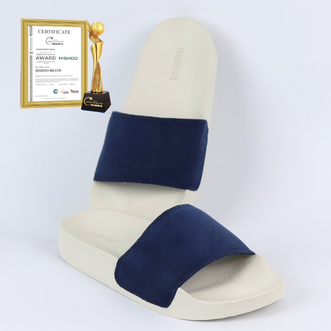 Mô tả Dép quai ngang slipper Tổng hợp Da Lộn cao cấp nam, nữ  HISHOO siêu nhẹ da bò thật thời trang size 37-45 U444 - 7