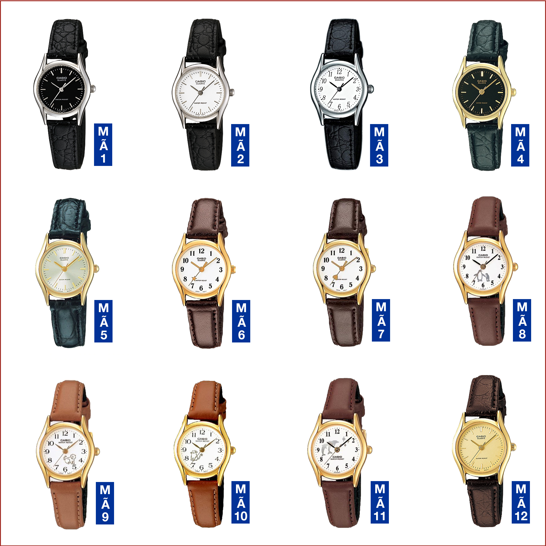 Mô tả Đồng hồ nữ dây da Casio chính hãng LTP-1094 Series (23mm) - 1