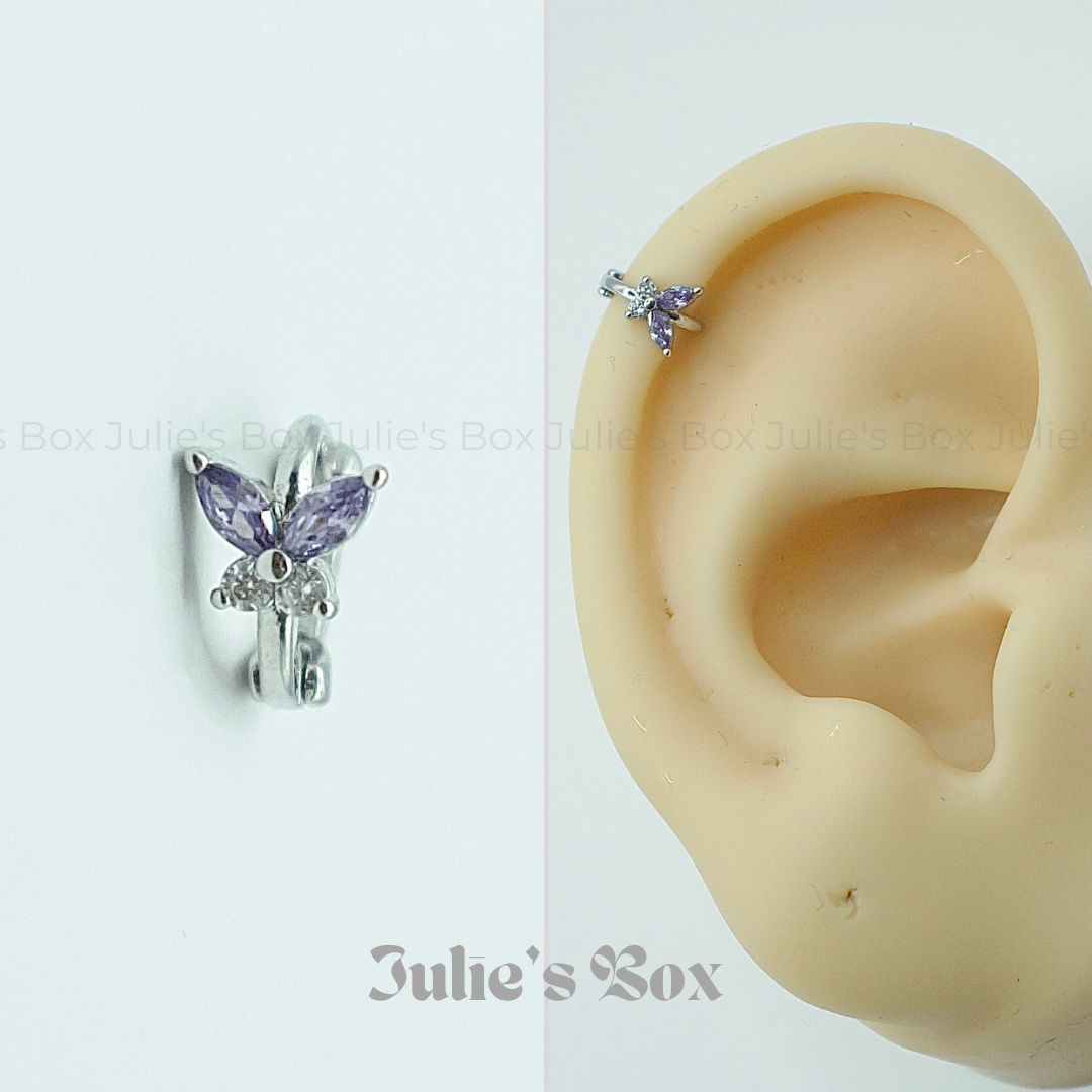 [1 Chiếc] [BẤM] Khuyên Tai Xỏ Nam Nữ Hoop Wings Helix Upper Lobe Unisex ...