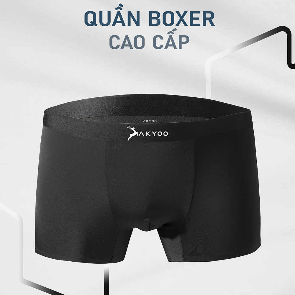 Mô tả Quần Lót Nam Boxer Bigsize Size XL Đến 6XL AKYOO ,Mỏng Nhẹ Co Giãn Thoải Mái Thông Thoáng-SIP BX DEN-GHI-NHAT-XAM-XANH - 1
