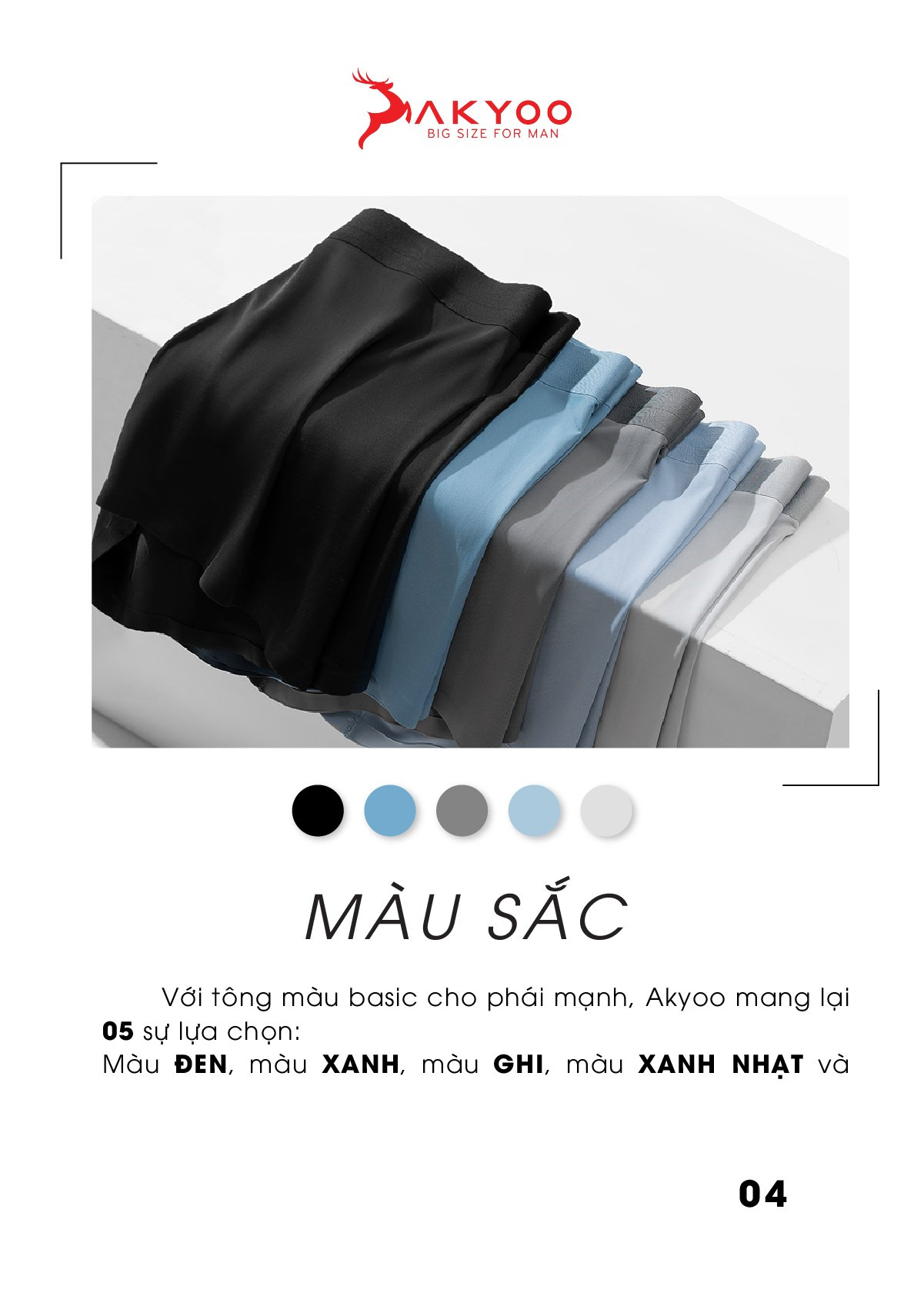 Mô tả Quần Lót Nam Boxer Bigsize Size XL Đến 6XL AKYOO ,Mỏng Nhẹ Co Giãn Thoải Mái Thông Thoáng-SIP BX DEN-GHI-NHAT-XAM-XANH - 5