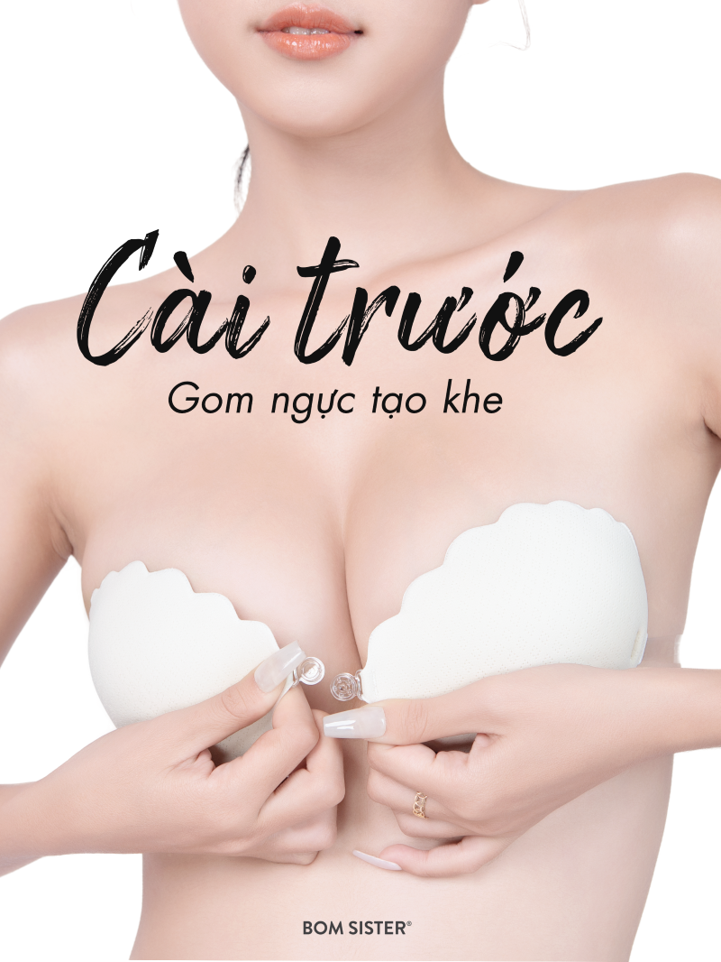 Mô tả Áo dán cài trước tạo khe, áo lót dán vải nâng ngực mút vừa kèm dây trong,chuyên mặc trang phục hở lưng BOM SISTER AD0P45 - 2