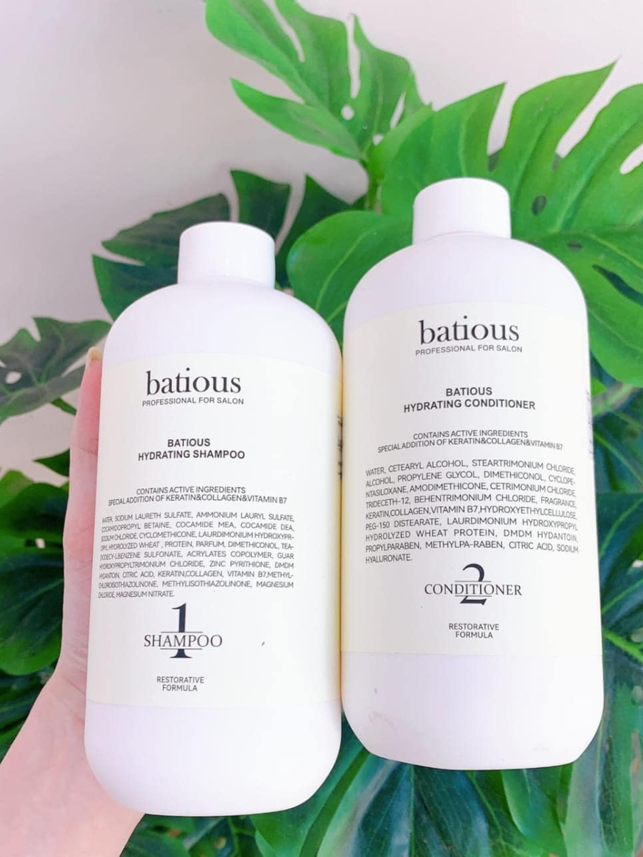 Cặp Dầu Gội Xả Batious 960ml 500ml Chính Hãng Phục Hồi Tóc Hư Tổn ...
