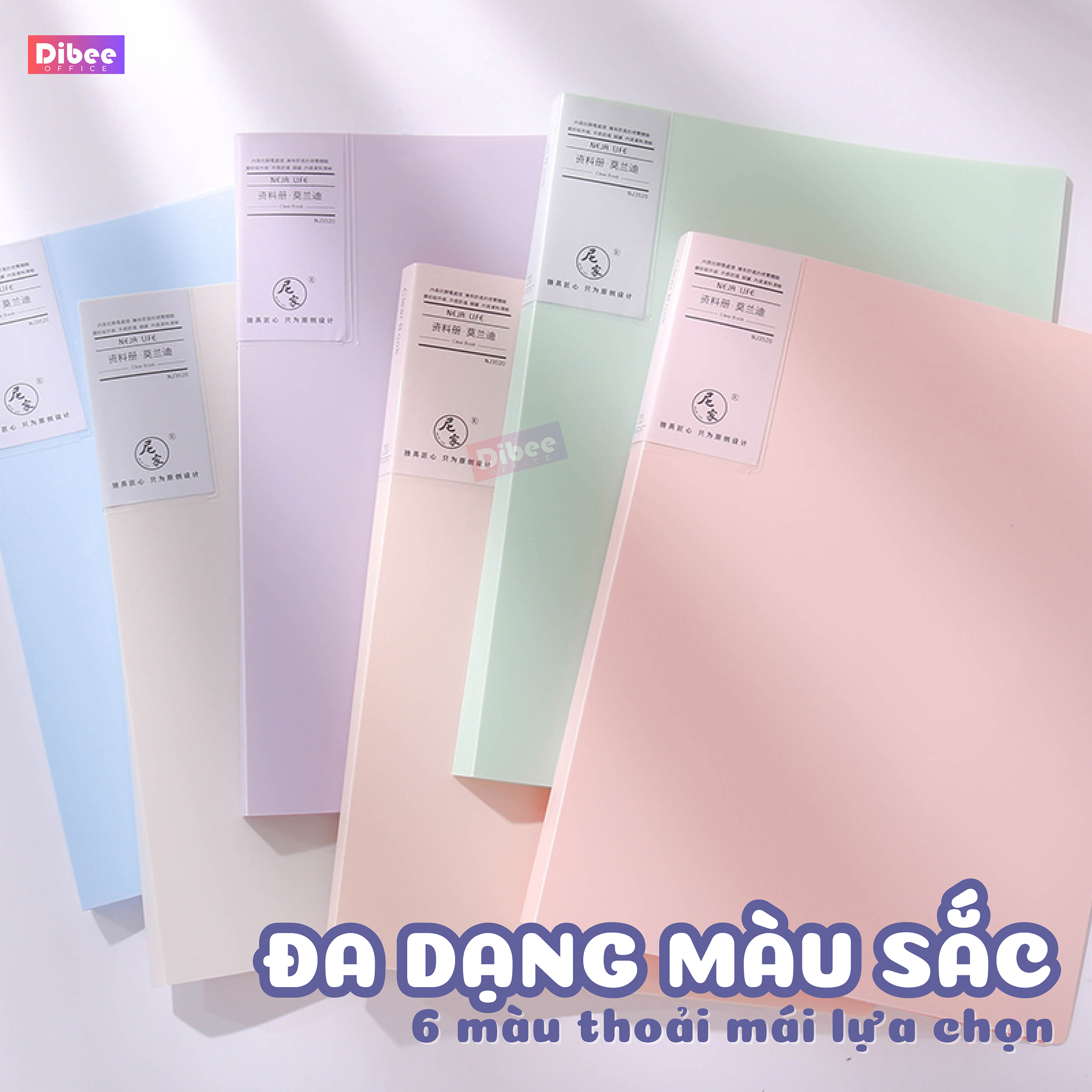File đựng tài liệu A4 DiBee, nhiều ngăn 10, 20, 30, 40, 60, 80, 100 ...