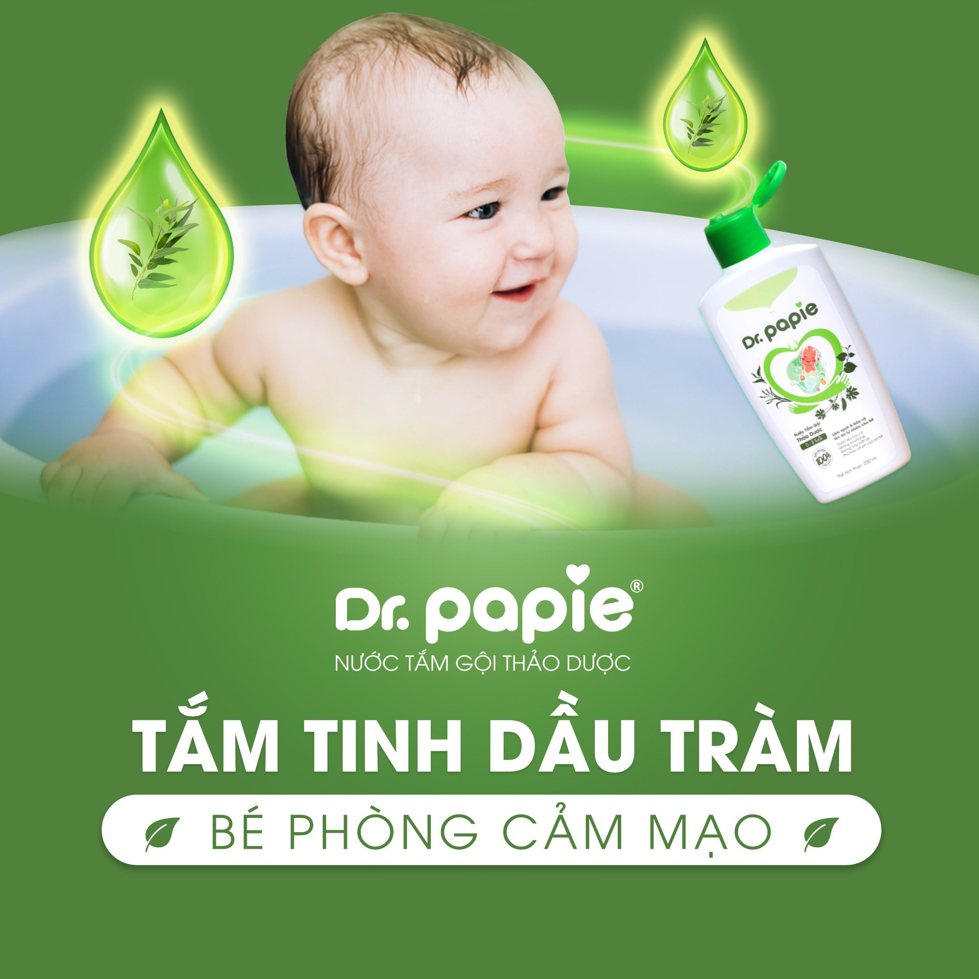 Mô tả Combo 2 Chai Nước Tắm Thảo Dược Dr Papie Giúp Giảm Mẩn Ngứa Và Rôm Sảy, Hỗ Trợ Làm Sạch, Mát Da Bé - Chai 230ml - 5
