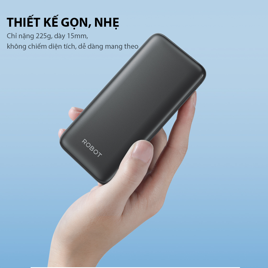 Mô tả Pin Sạc Dự Phòng Wook RT12 Dung lượng 10.000 mAh 2 cổng sạc IN/OUT - Chính Hãng - 1