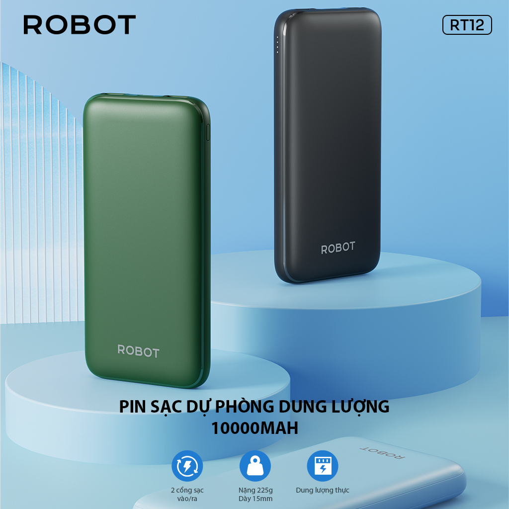 Mô tả Pin Sạc Dự Phòng Wook RT12 Dung lượng 10.000 mAh 2 cổng sạc IN/OUT - Chính Hãng - 2