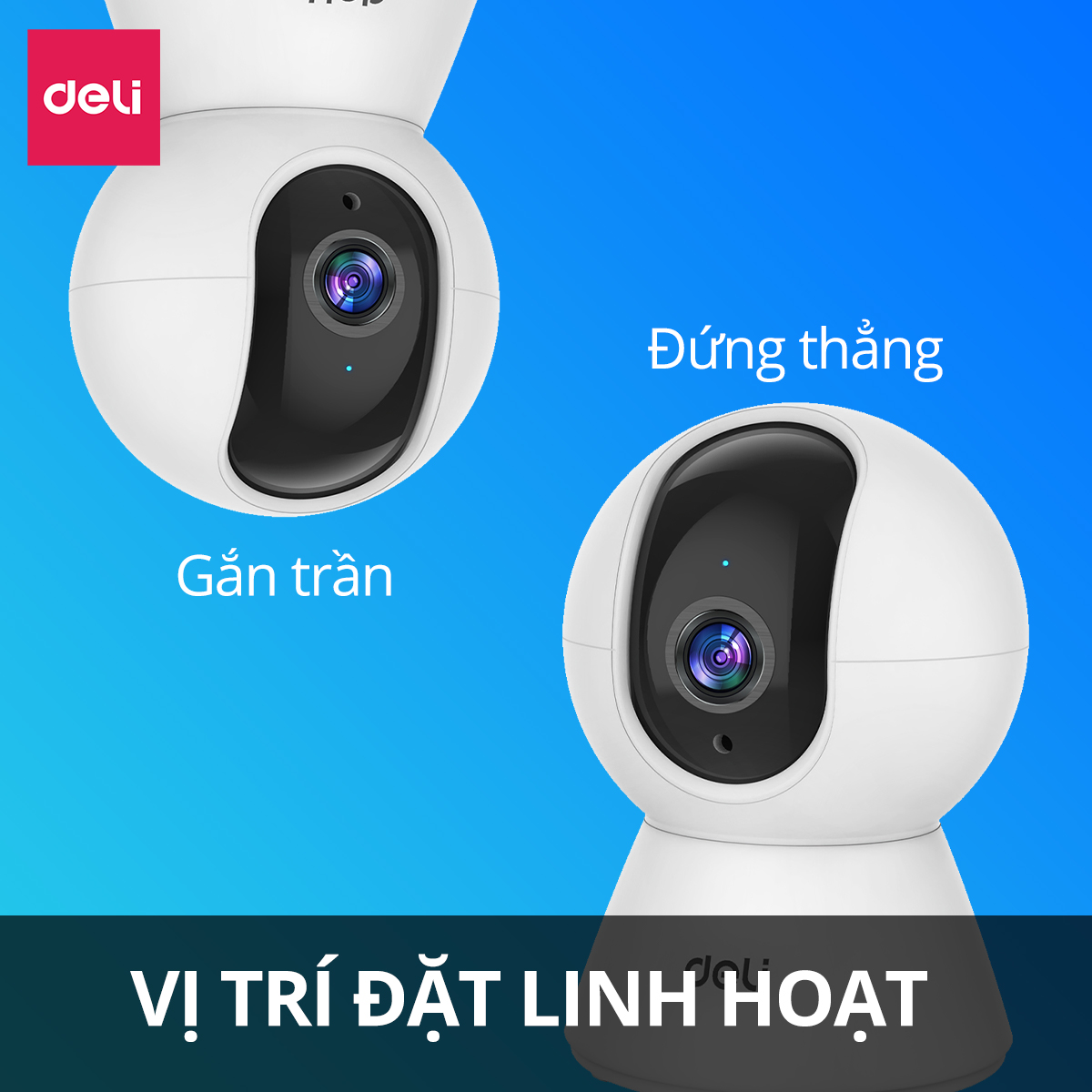 Camera WIFI IP DELI Xoay 360 Độ Đàm Thoại 2 Chiều Mắt Nhìn Hồng Ngoại ...