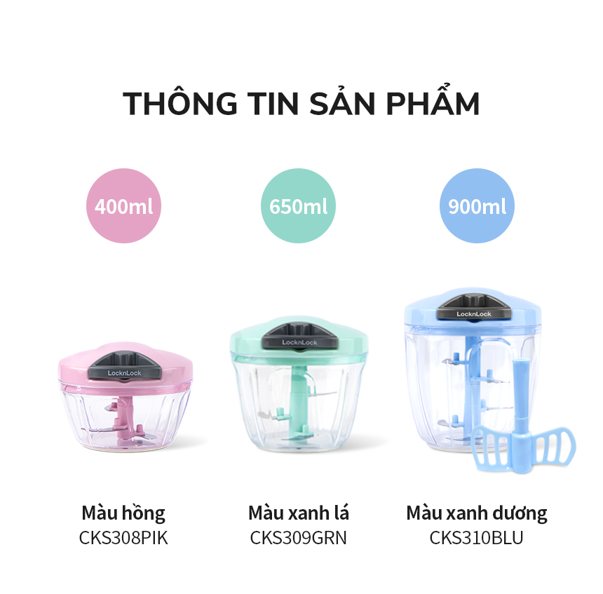 Dụng cụ xay tỏi ớt LocknLock mini CKS310