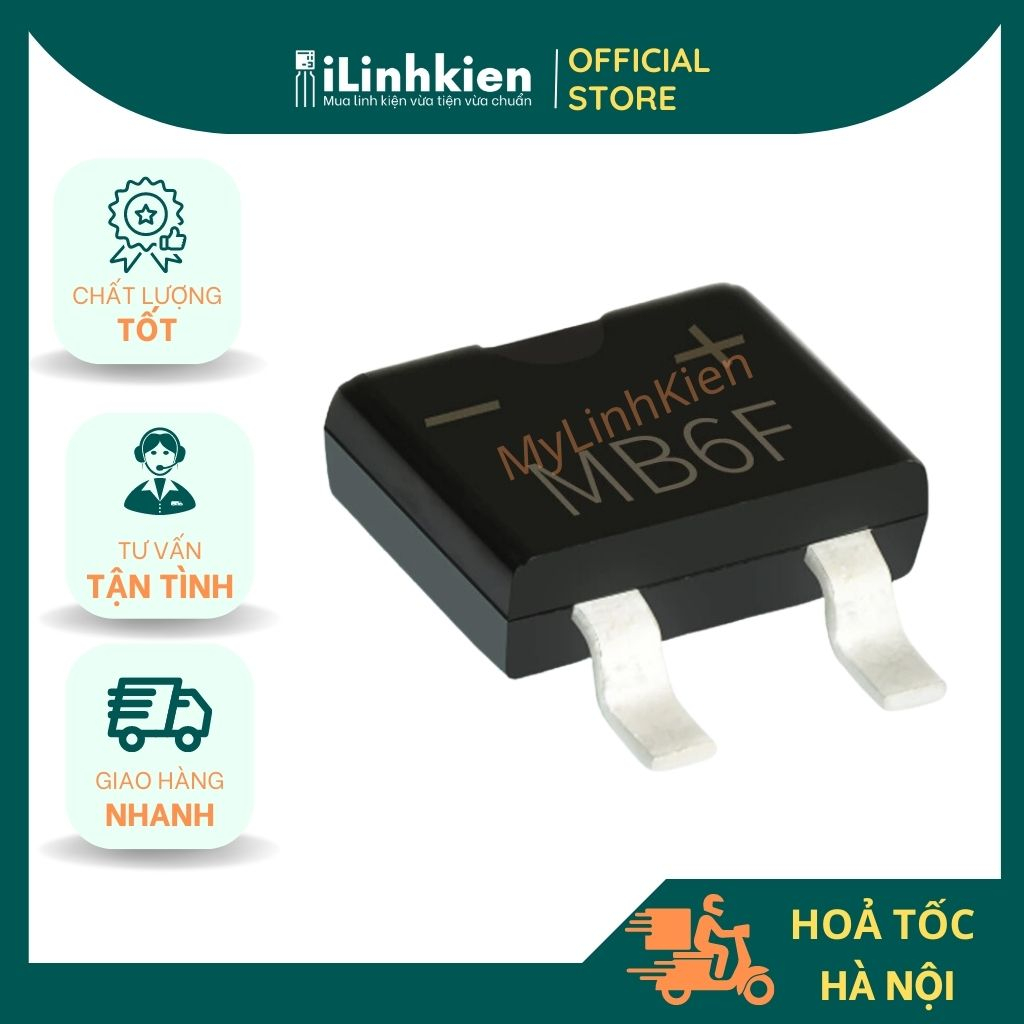 MB6F Diode cầu 0.8A 600V SOP-4 chất lượng cao. | Shopee Việt Nam