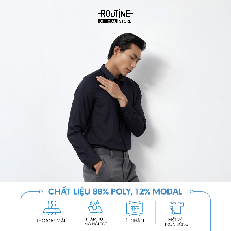 Áo Sơ Mi Tay Dài Nam Trơn Form Fitted - Routine 10F22SHL042C | Shopee ...