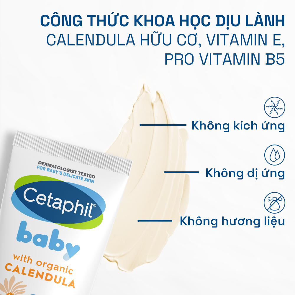 Mô tả Kem chống hăm tã dịu lành CETAPHIL BABY DIAPER CREAM CALENDULA 70G - 2