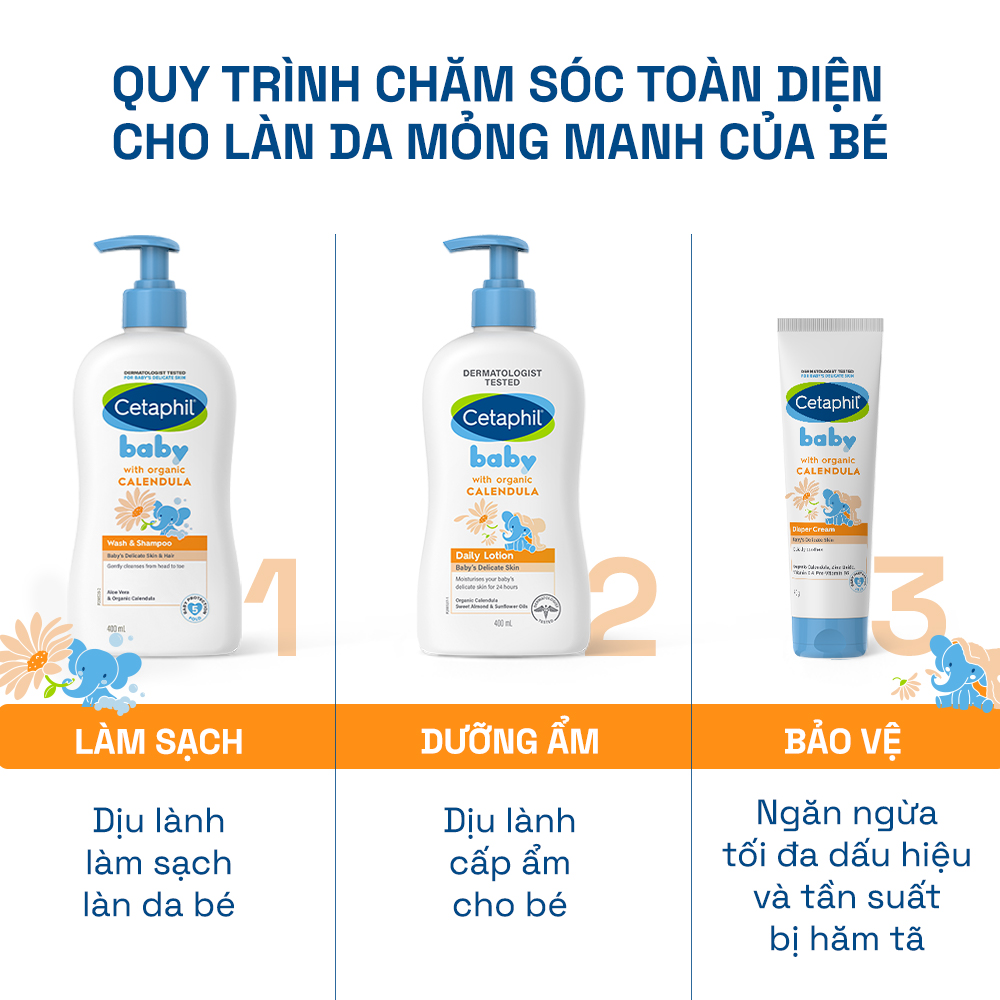 Mô tả Kem chống hăm tã dịu lành CETAPHIL BABY DIAPER CREAM CALENDULA 70G - 7
