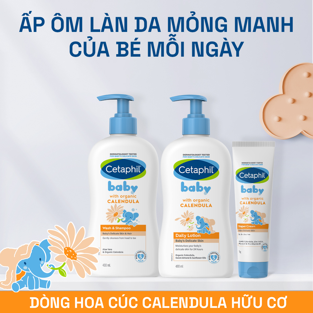 Mô tả Kem chống hăm tã dịu lành CETAPHIL BABY DIAPER CREAM CALENDULA 70G - 8