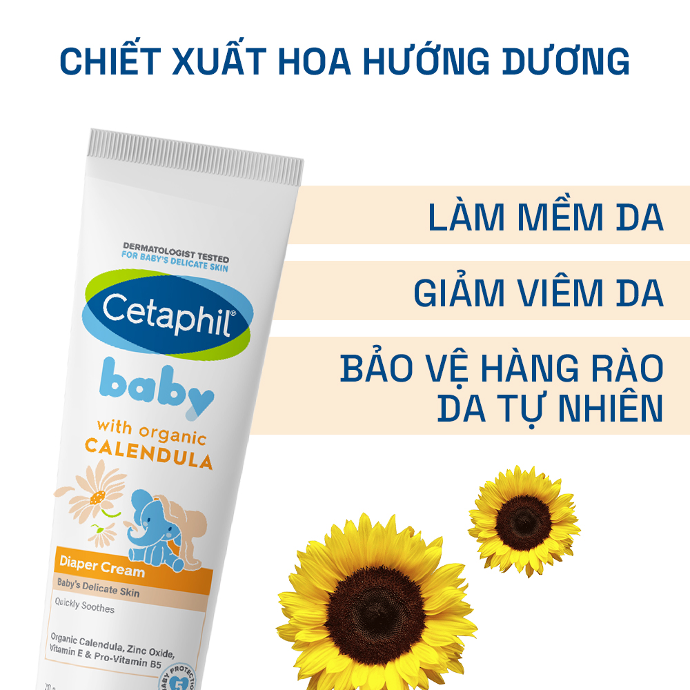 Mô tả Kem chống hăm tã dịu lành CETAPHIL BABY DIAPER CREAM CALENDULA 70G - 5
