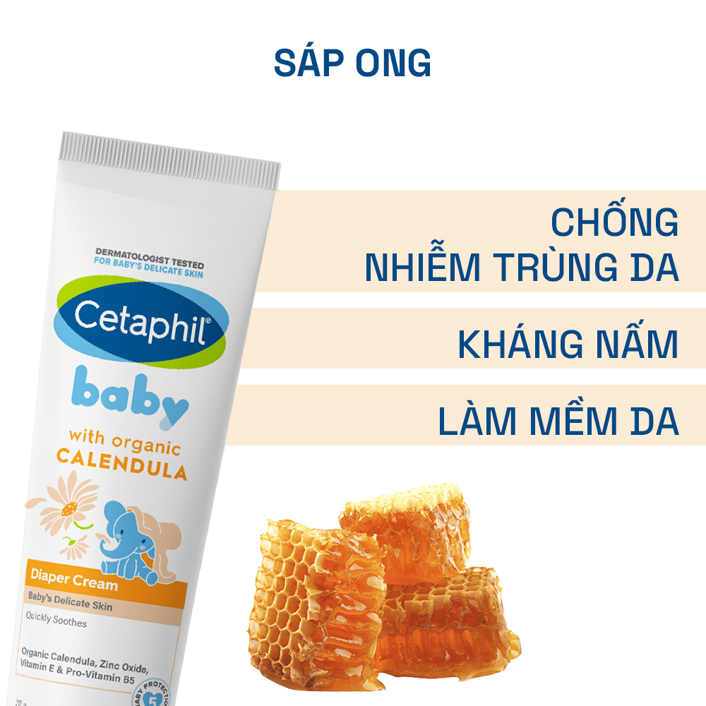 Mô tả Kem chống hăm tã dịu lành CETAPHIL BABY DIAPER CREAM CALENDULA 70G - 6