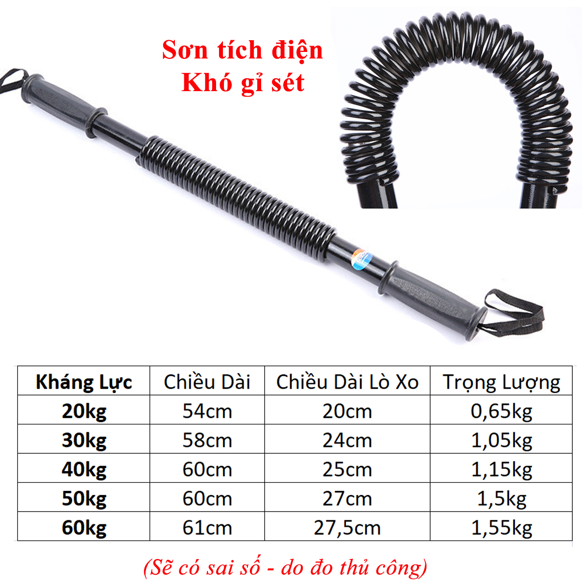 Mô tả Combo 3 Món Gậy Bẻ Lò Xo + Kìm Bóp Tay Đếm Số ECO + Dây Nhảy Lõi Thép Kháng Lực 20kg 30kg 40kg 50kg 60kg Hãng Amalife - 9