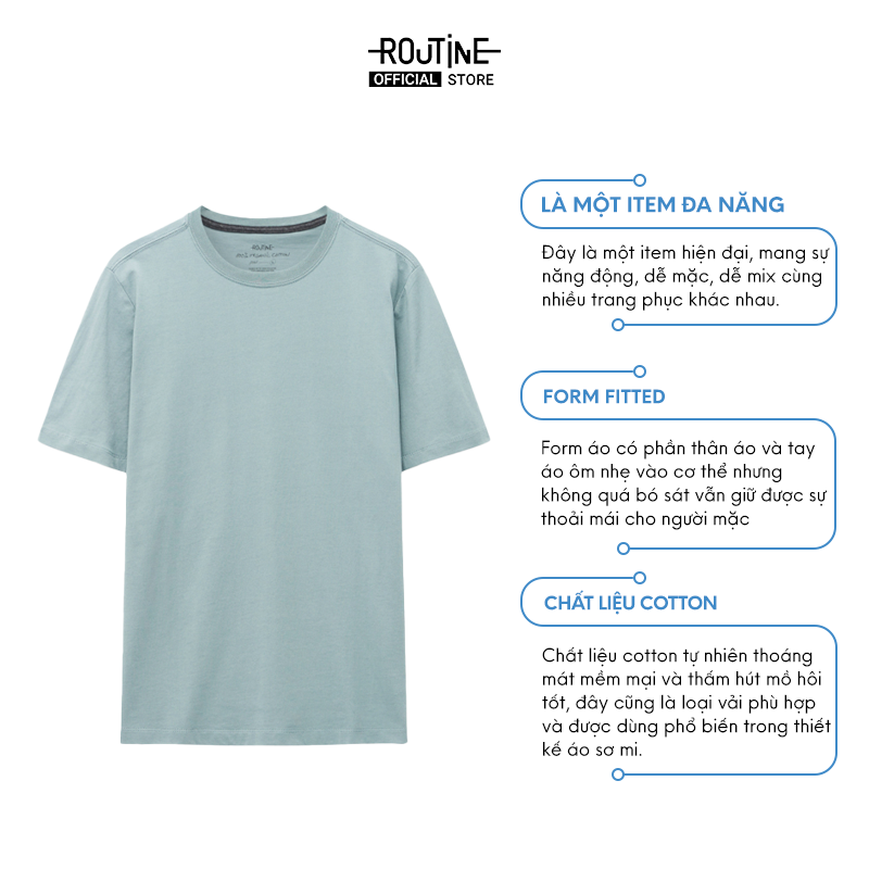 Áo Thun Tay Ngắn Nam Cổ Tròn Form Fitted - Routine 10S23TSS003C ...