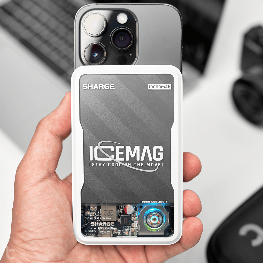 Mô tả Sạc Dự Phòng Sharge ICEMAG 10.000mAh Trong Suốt, Hỗ Trợ Sạc Không Dây, Sạc Nhanh 20W, Quạt Làm Mát Đổi Màu LED RGB - 4