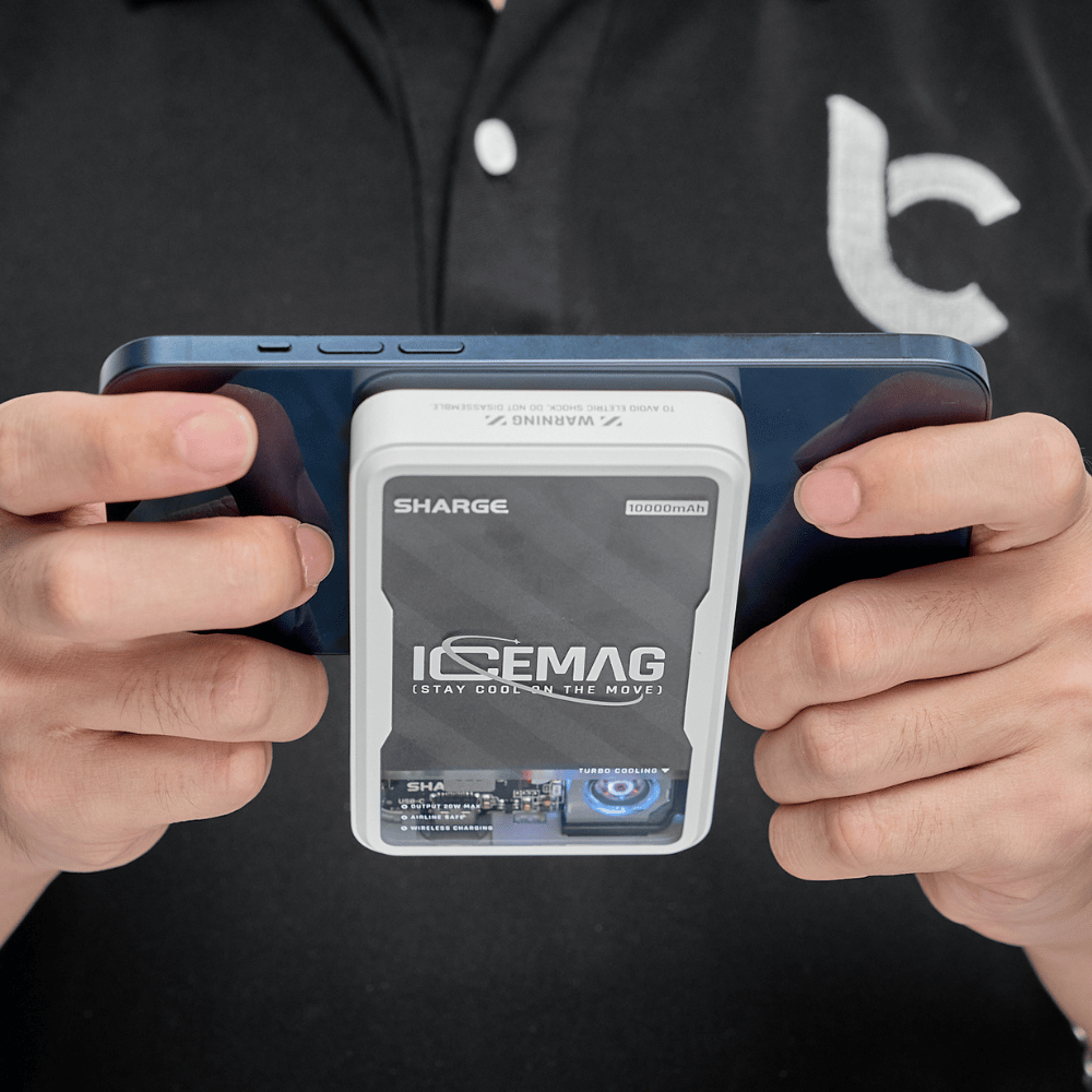 Mô tả Sạc Dự Phòng Sharge ICEMAG 10.000mAh Trong Suốt, Hỗ Trợ Sạc Không Dây, Sạc Nhanh 20W, Quạt Làm Mát Đổi Màu LED RGB - 5