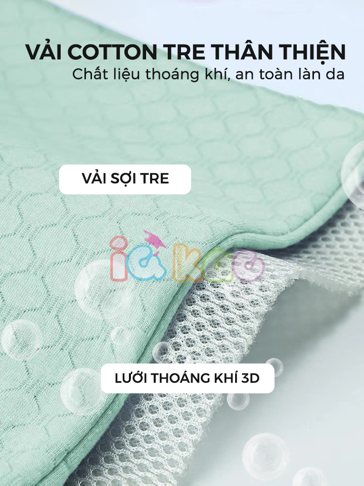 Mô tả Gối Chặn Định Hình Đầu IQKAO Cho Bé – Gối Cotton Mềm Mại, Lõi Vỏ Hạt Kiều Mạch, Tư Thế Chuẩn, Chống Bẹp Đầu BG05 - 7