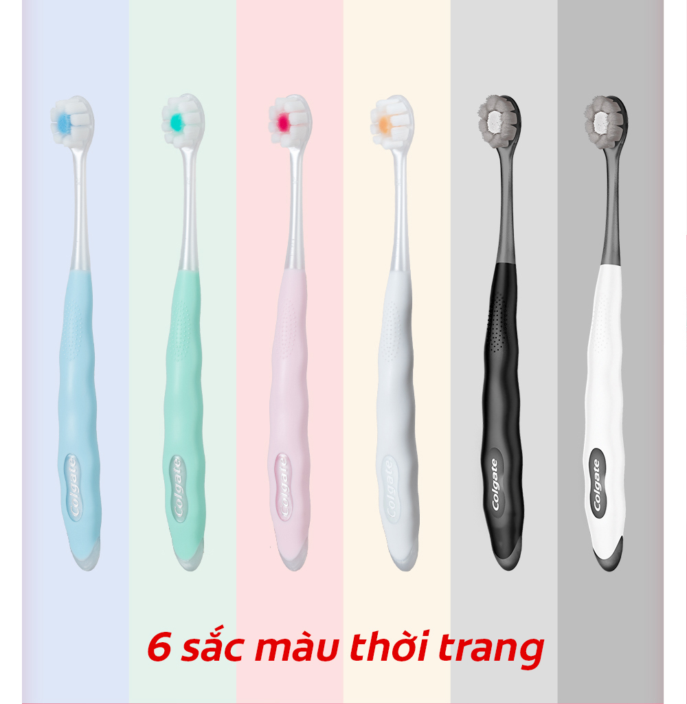 Mô tả Bộ 2 Bàn chải Colgate Gentle Cushion Clean lông chải siêu dày, kháng khuẩn - 5