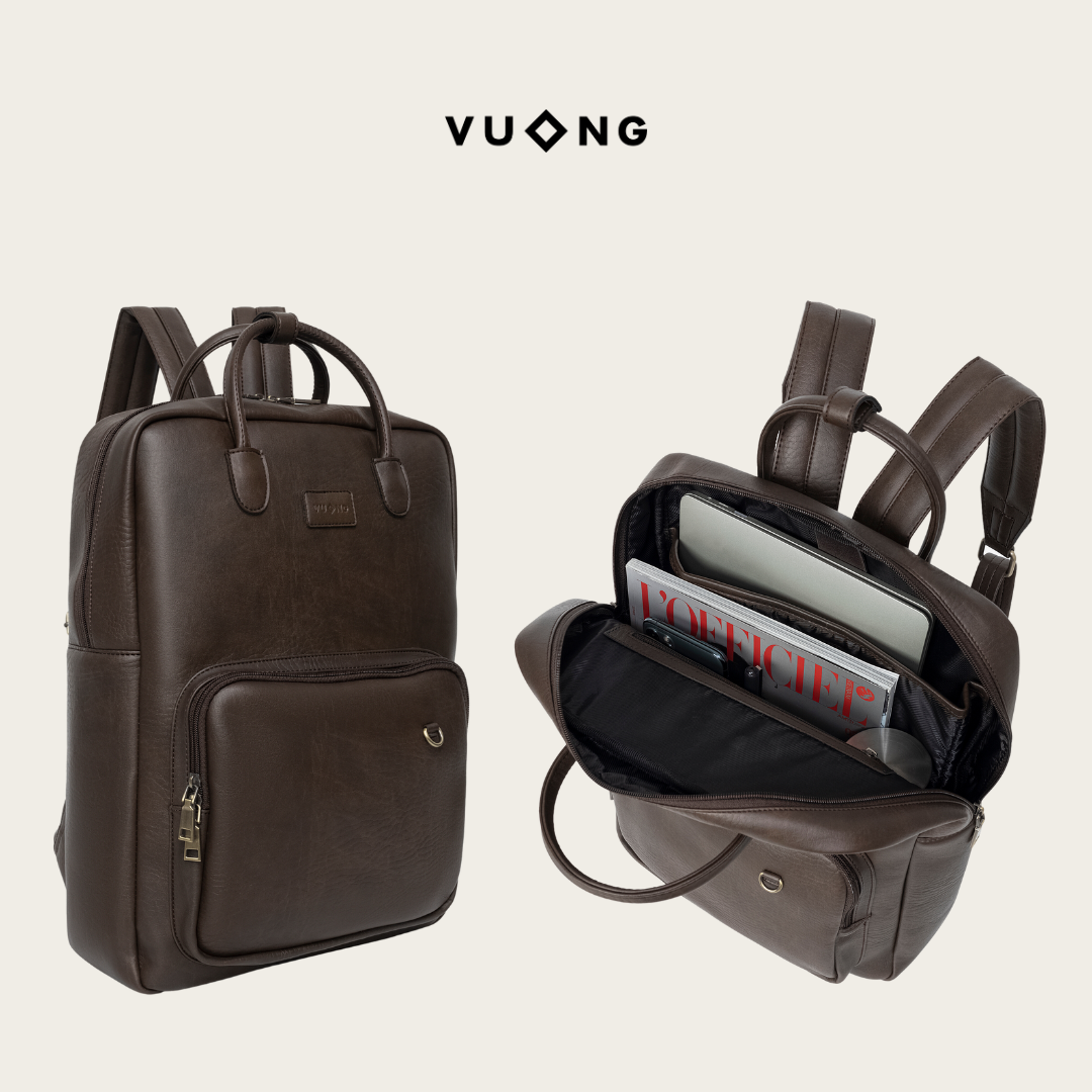 Mô tả Balo Vuông Shop®️ Iconic đi làm đi học để được mọi size laptop và tài liệu chất da đẹp - 1