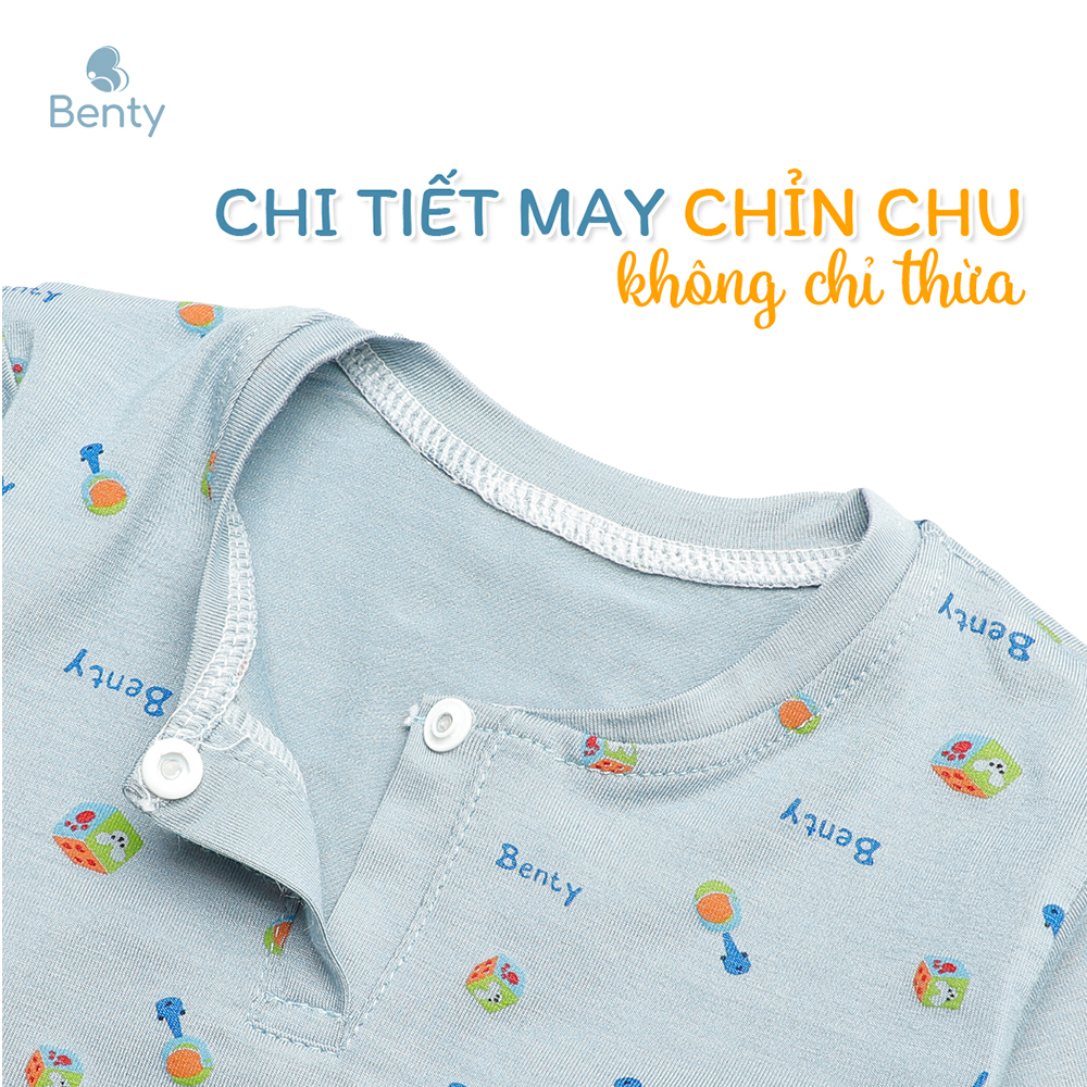 Mô tả Bộ dài cổ trụ BENTY họa tiết cute cotton mềm mịn thấm hút mồ hôi, đồ bộ mặc ngủ cho bé - 7