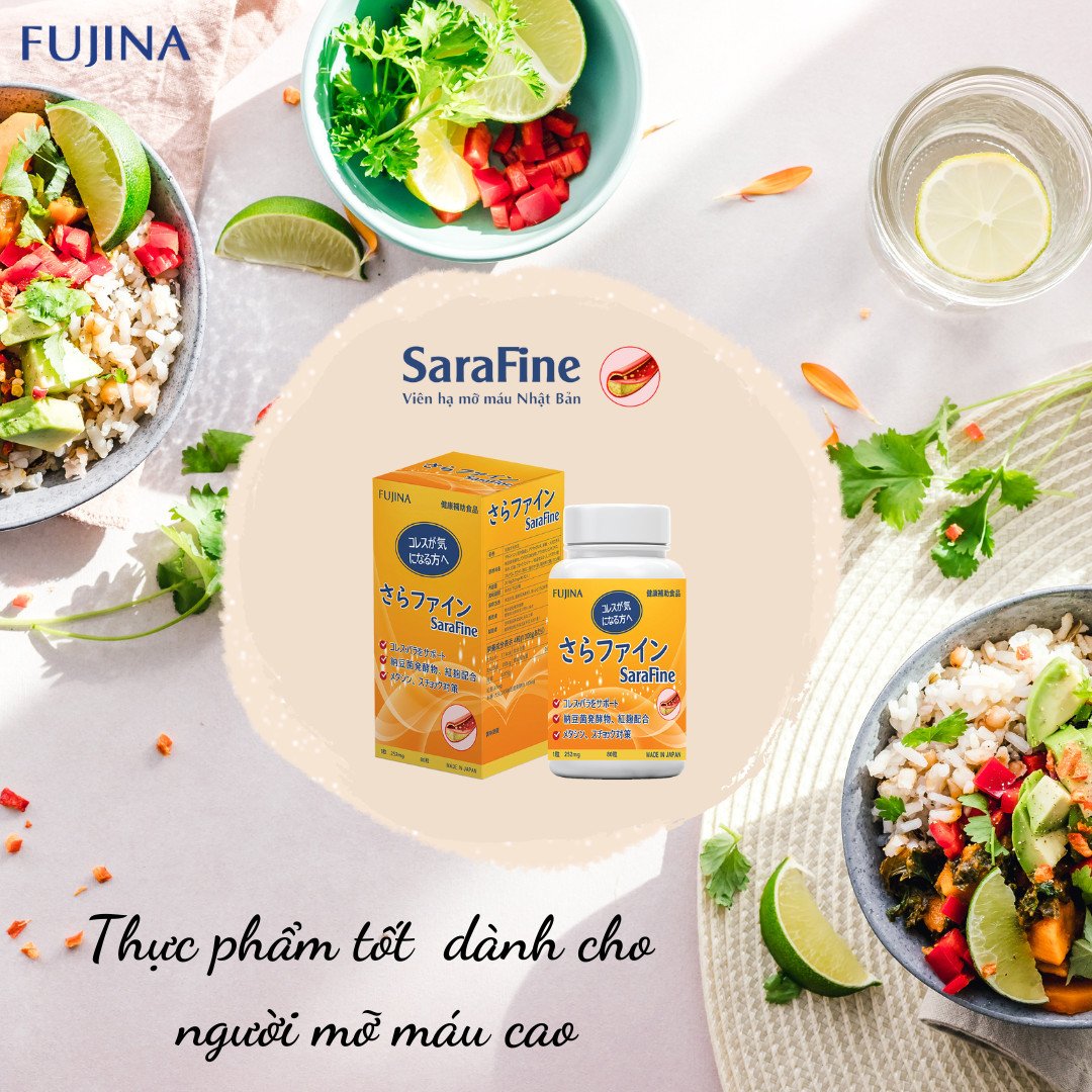 Mô tả Viên hỗ trợ giảm mỡ máu SaraFine Nhật Bản 80 viên, giúp giảm tình trạng gan nhiễm mỡ - 1