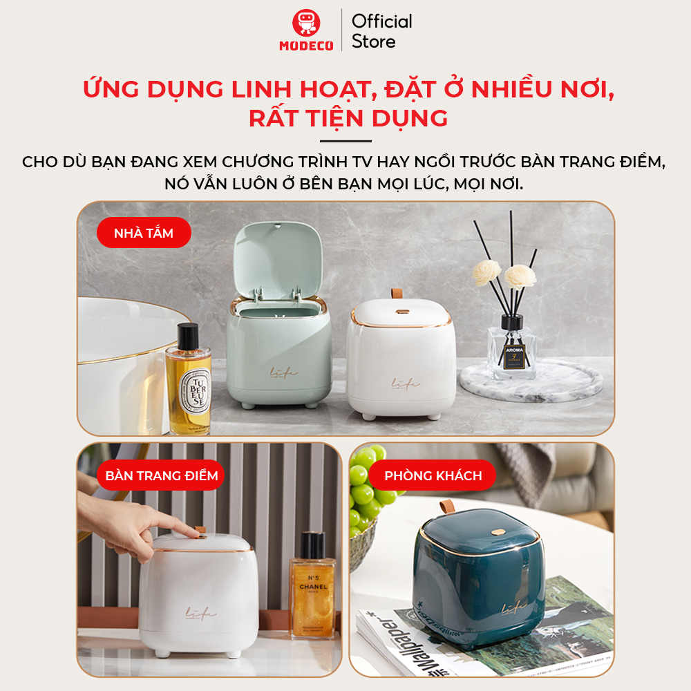 Thùng Rác Mini Để Bàn Có Nắp Modeco - Chất Liệu Nhựa Abs Cao Cấp, Combo ...