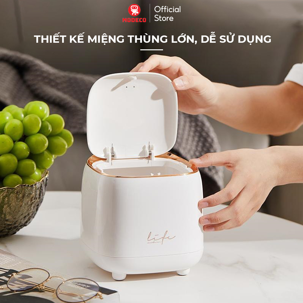 Thùng Rác Mini Để Bàn Có Nắp Modeco - Chất Liệu Nhựa Abs Cao Cấp, Combo ...