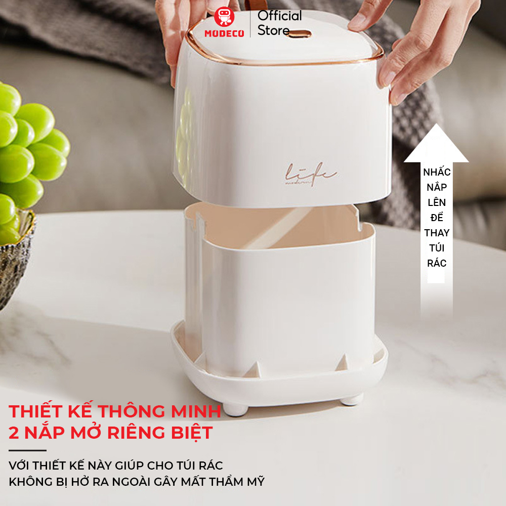 Thùng Rác Mini Để Bàn Có Nắp Modeco - Chất Liệu Nhựa Abs Cao Cấp, Combo ...