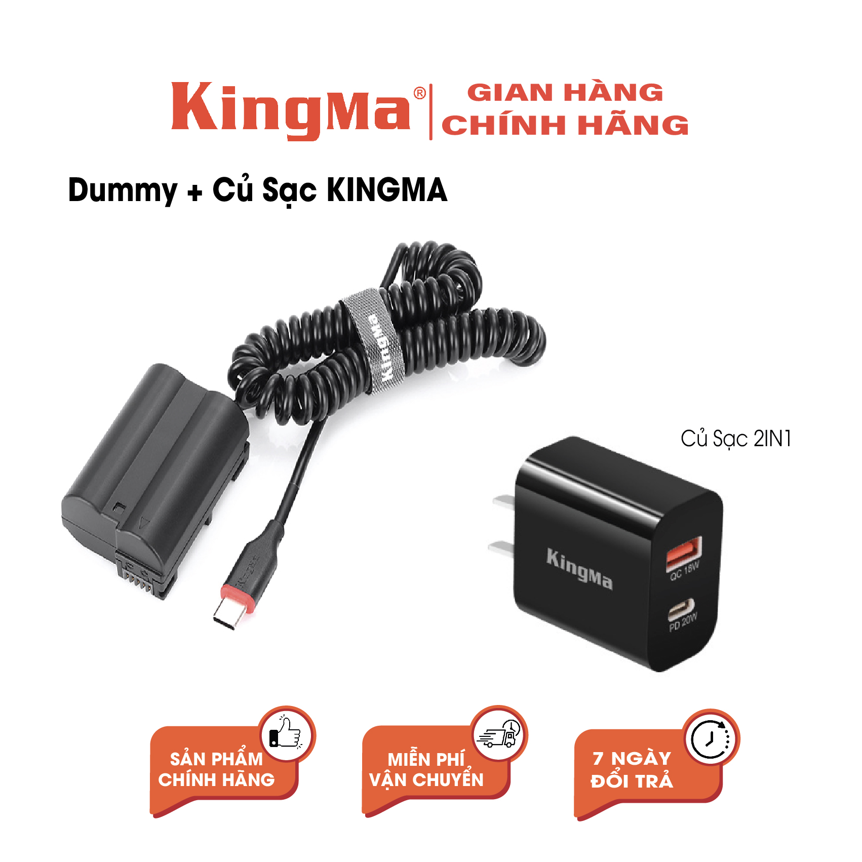 Pin Ảo/ Giả Pin/ Dummy Pin EN-EL15 Chính Hãng KINGMA. For NIKON EN-EL15 ...