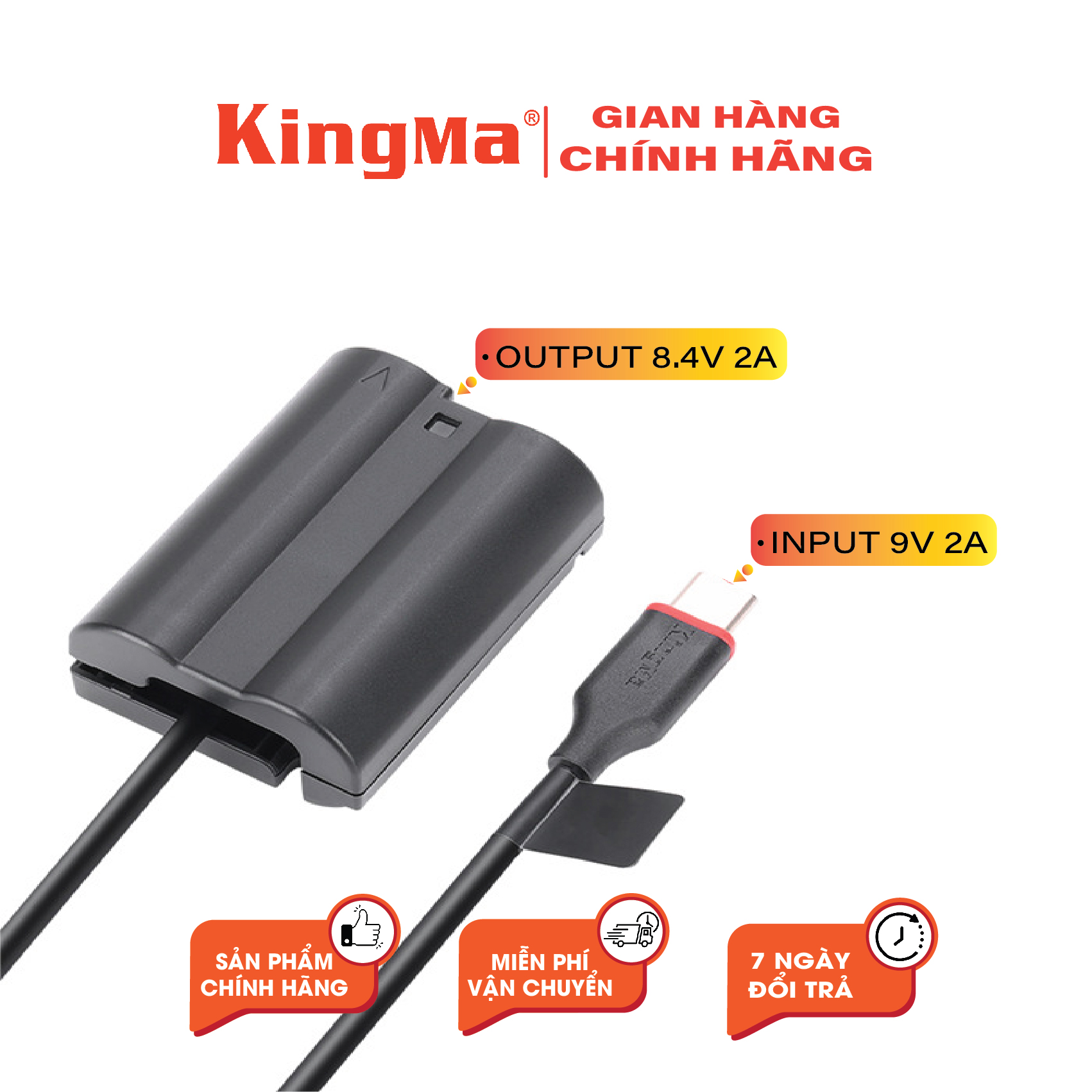 Pin Ảo/ Giả Pin/ Dummy Pin EN-EL15 Chính Hãng KINGMA. For NIKON EN-EL15 ...