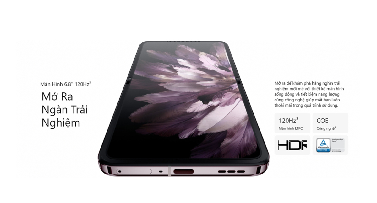 Mô tả Điện thoại OPPO FIND N3 FLIP (12GB/256GB) | Điện thoại gập phong cách | 3 Camera - Hàng chính hãng - 4