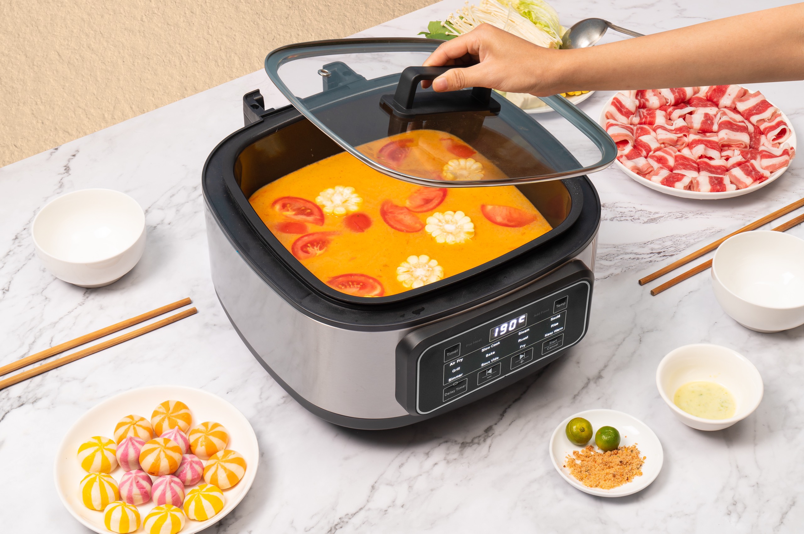 Mô tả Nồi Nướng CHEF&CHEF 12 in 1 – Thiết Kế Hiện Đại, Sang Trọng - 2