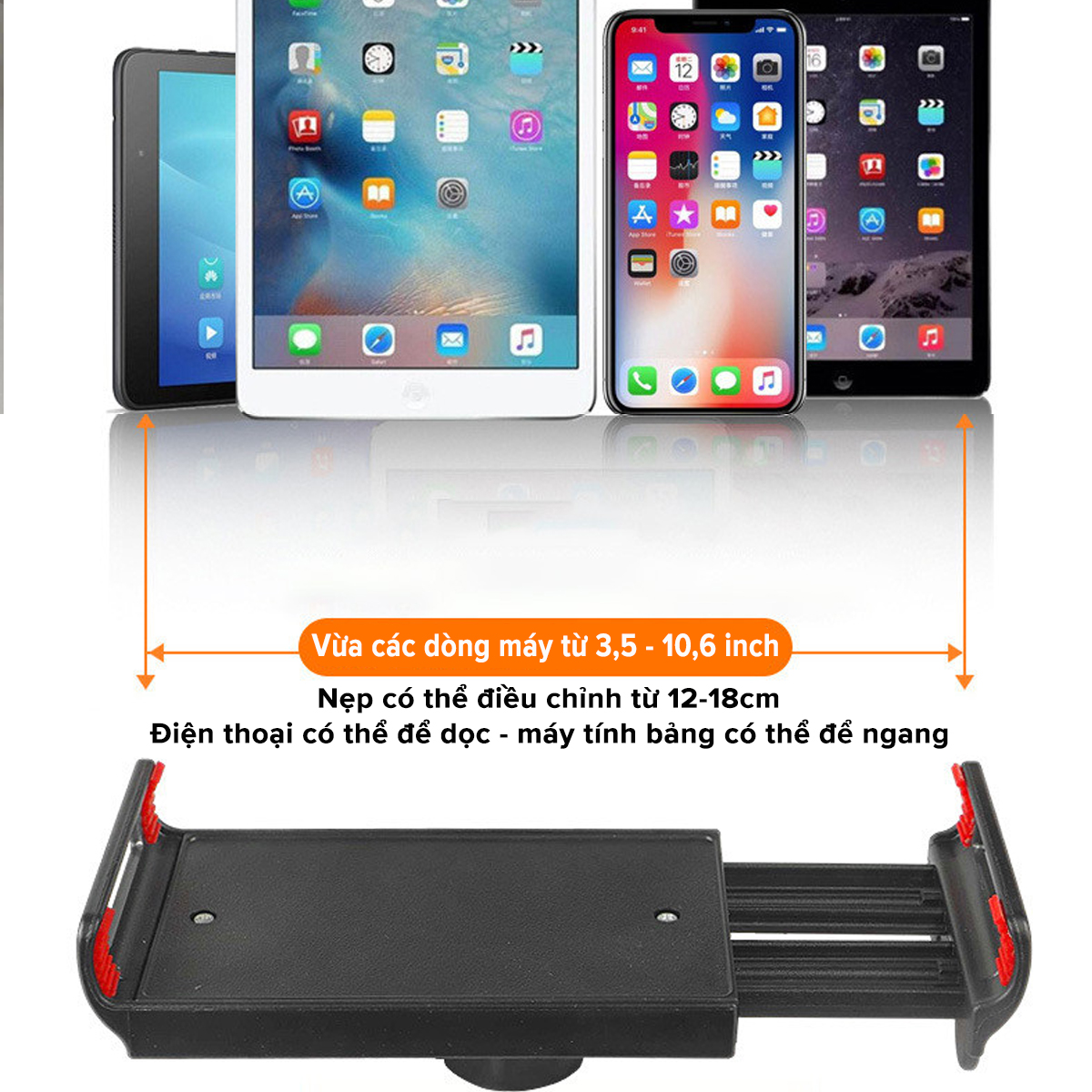 Mô tả Giá Đỡ Điện Thoại, Máy Tính Bảng 12 - 18cm, Ipad Xem Phim Lướt Web Livetream Kẹp Đầu Giường, Kẹp Bàn Chính Hãng Amalife - 7