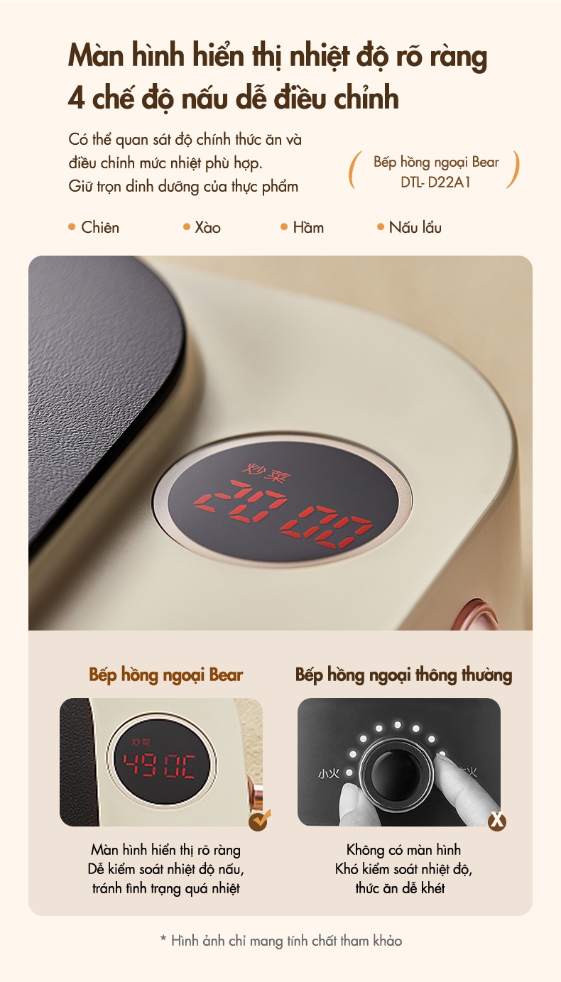 Mô tả Bếp Hồng Ngoại Cao Cấp Bear DTL-D22A1 - Hàng Chính Hãng - 3