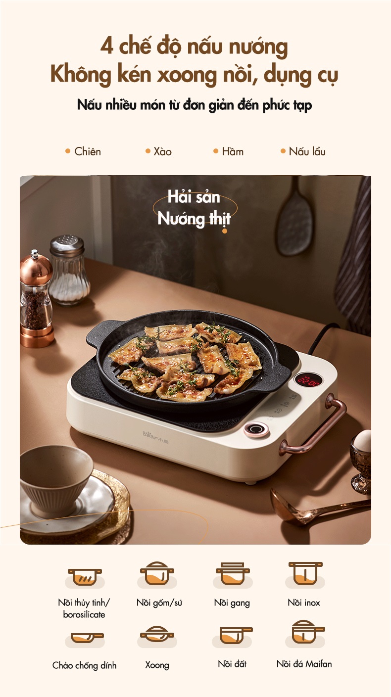 Mô tả Bếp Hồng Ngoại Cao Cấp Bear DTL-D22A1 - Hàng Chính Hãng - 5