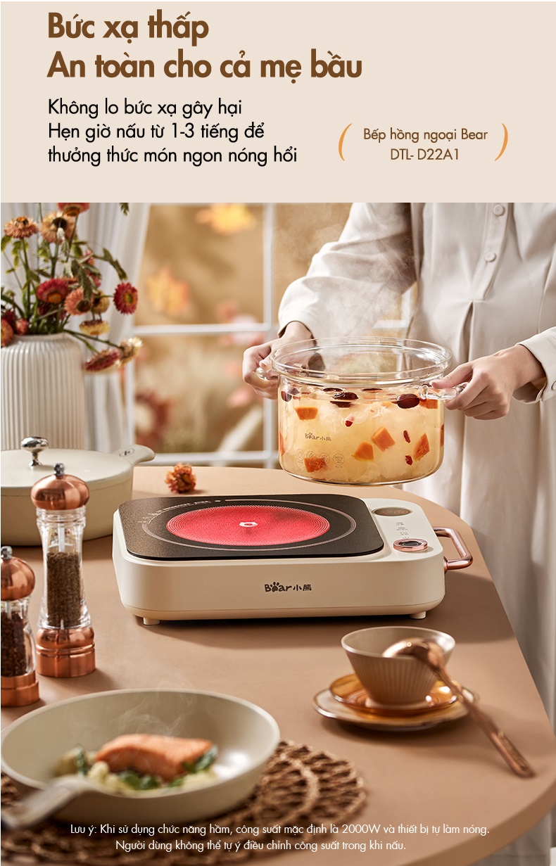 Mô tả Bếp Hồng Ngoại Cao Cấp Bear DTL-D22A1 - Hàng Chính Hãng - 6