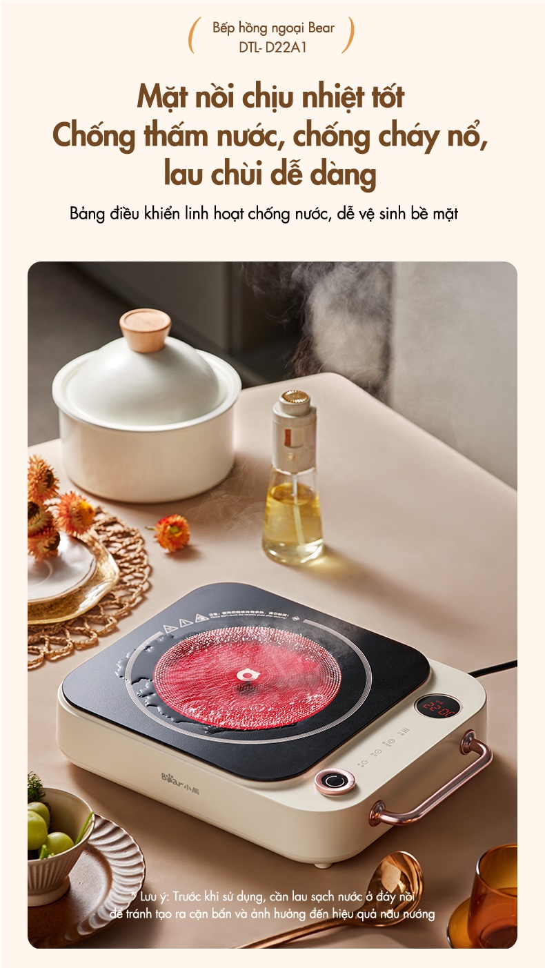 Mô tả Bếp Hồng Ngoại Cao Cấp Bear DTL-D22A1 - Hàng Chính Hãng - 7