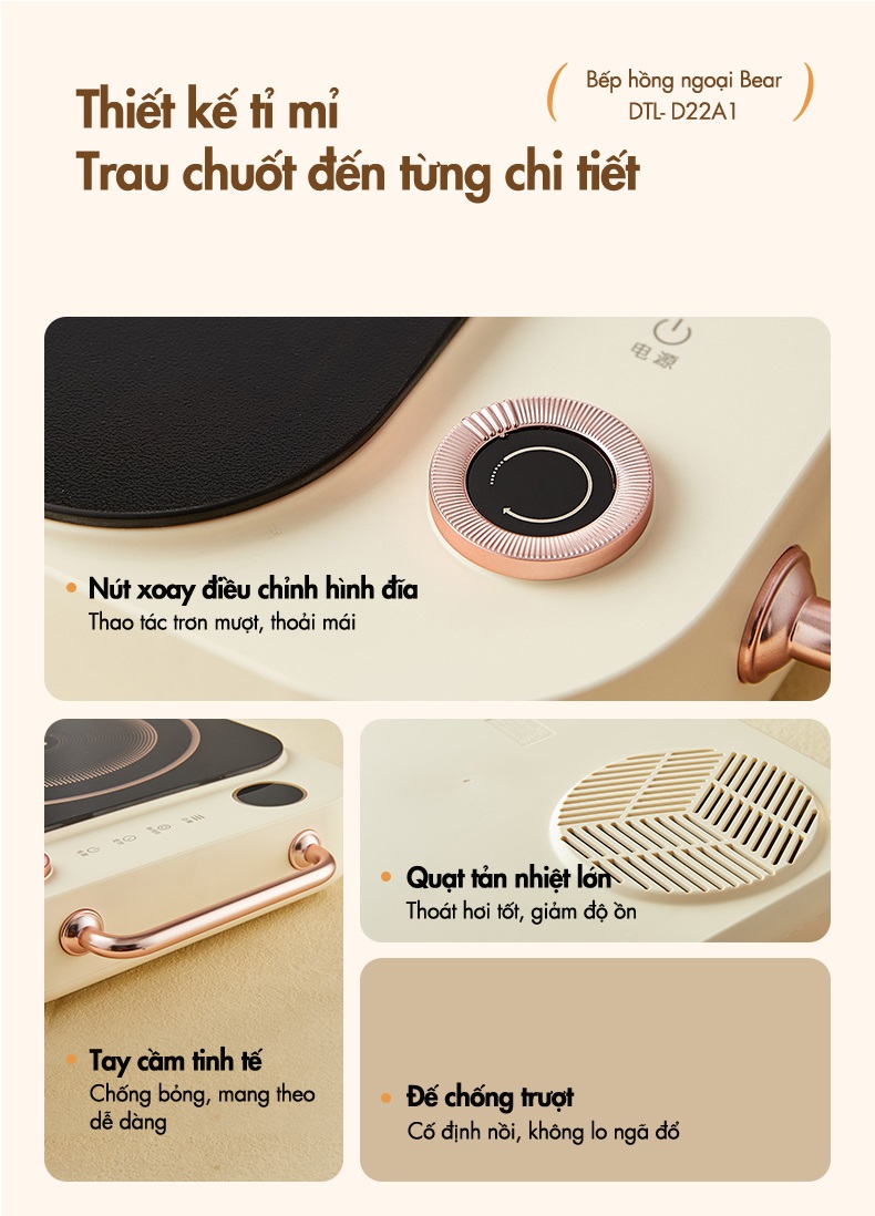 Mô tả Bếp Hồng Ngoại Cao Cấp Bear DTL-D22A1 - Hàng Chính Hãng - 9