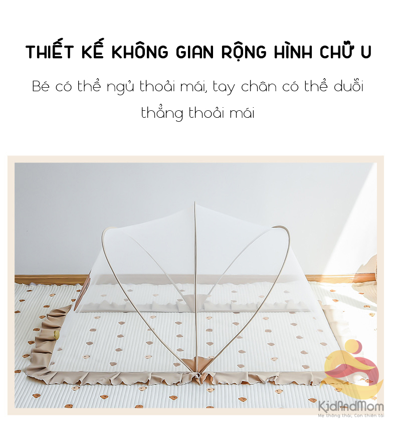Mô tả Màn chống muỗi cho bé màn chụp gấp gọn KidAndMom phong cách Hàn Quốc che chắn cho trẻ ngủ ngon - 5