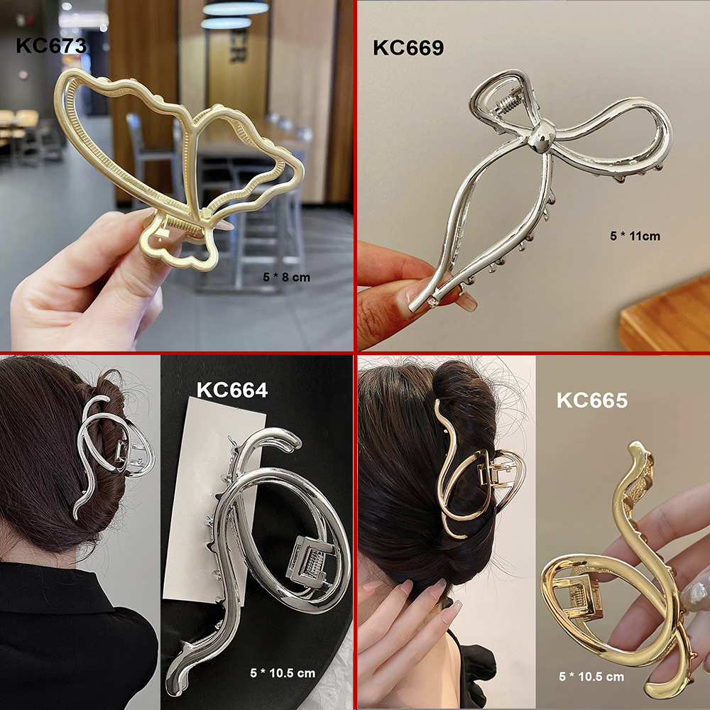 Mô tả GOTI - Kẹp Càng Cua Lớn Hình Hoa Trắng Lá Xanh Đính Hạt Xinh Xắn Quà Tặng Nữ 20/10 8/3 – Phụ Kiện Tóc Thanh Lịch KC609 - 9