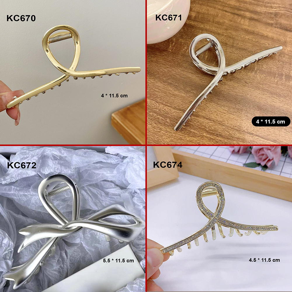 Mô tả GOTI - Kẹp Càng Cua Lớn Hình Hoa Trắng Lá Xanh Đính Hạt Xinh Xắn Quà Tặng Nữ 20/10 8/3 – Phụ Kiện Tóc Thanh Lịch KC609 - 11