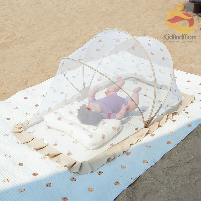 Mô tả Màn chống muỗi cho bé màn chụp gấp gọn KidAndMom phong cách Hàn Quốc che chắn cho trẻ ngủ ngon - 10