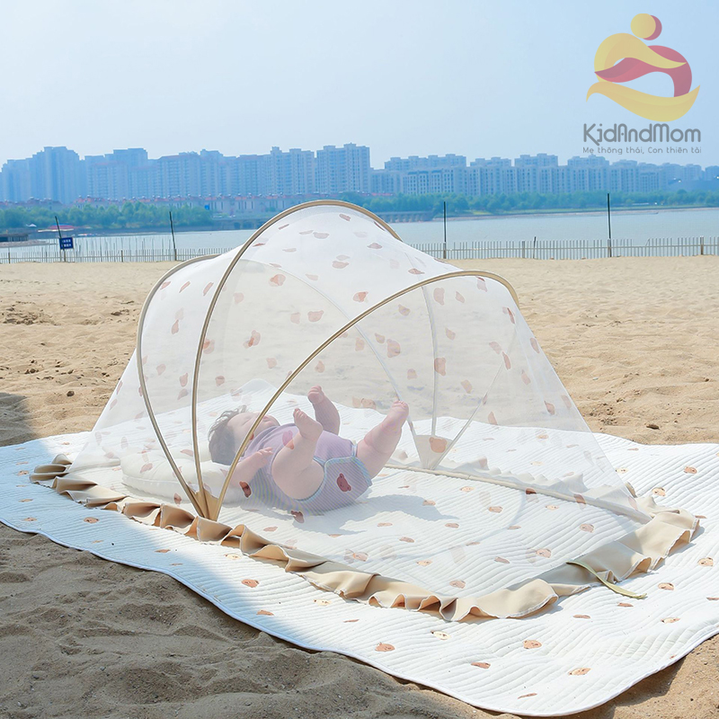 Mô tả Màn chống muỗi cho bé màn chụp gấp gọn KidAndMom phong cách Hàn Quốc che chắn cho trẻ ngủ ngon - 11