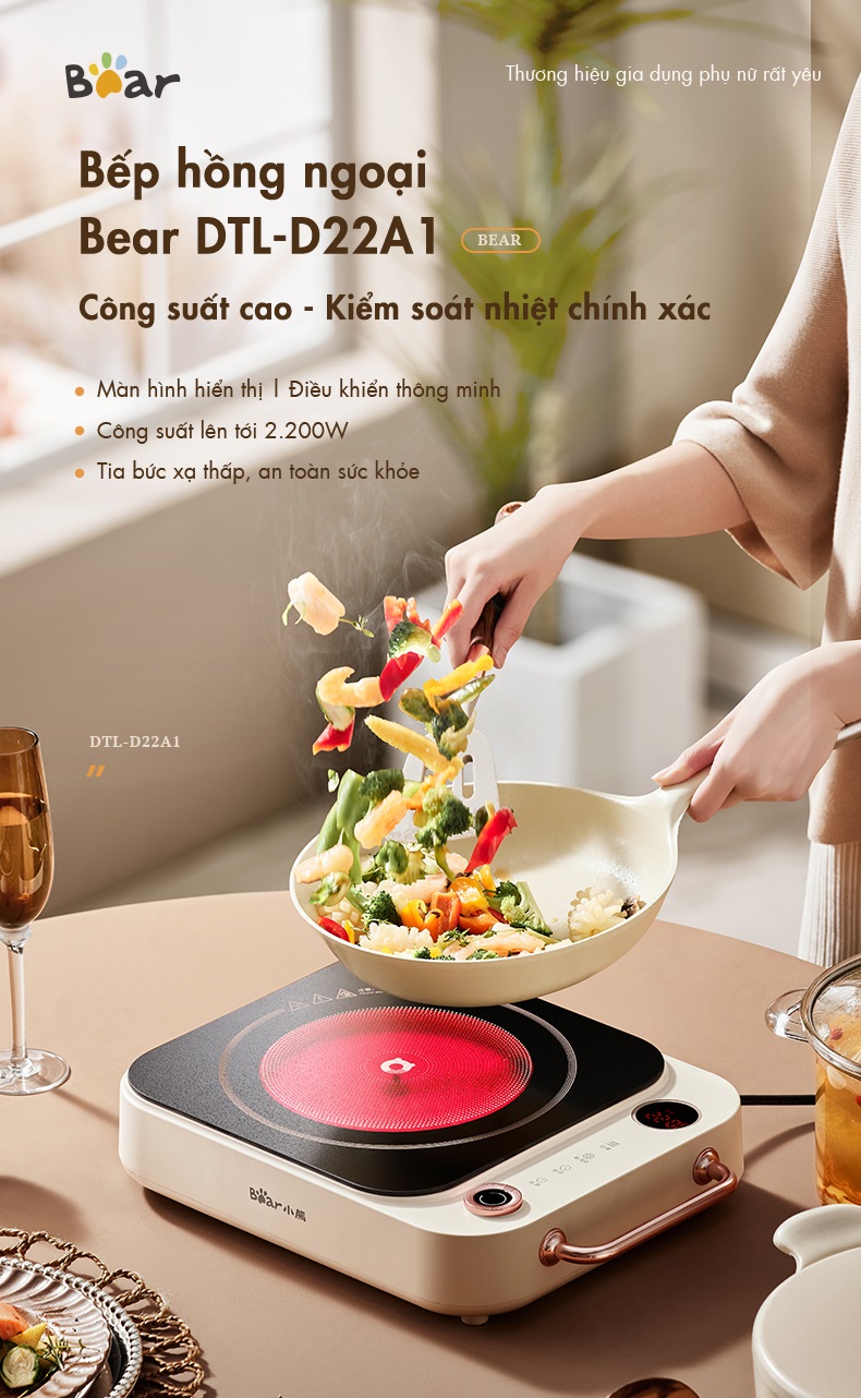 Mô tả Bếp Hồng Ngoại Cao Cấp Bear DTL-D22A1 - Hàng Chính Hãng - 1